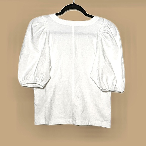 NWT Madewell Puff-Sleeve Tee in Eyelet White, Size XS - Picture 7 of 14